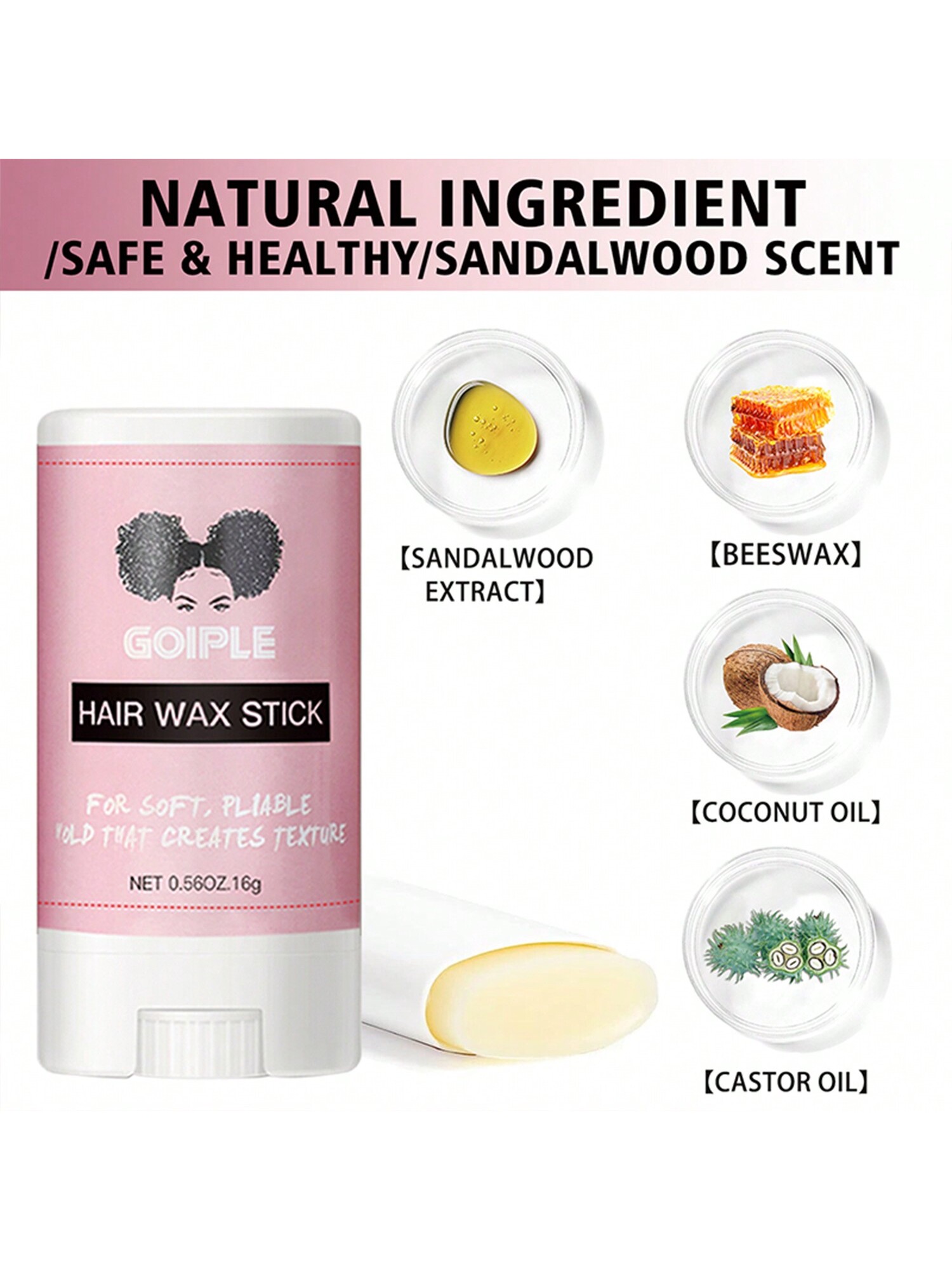 16g Small Size Smooth And Glossy Hair Wax Stick For Stray Hair, Travel, And Styling, Suitable For Women's Hair And Wigs, Floral Scent - Image 4