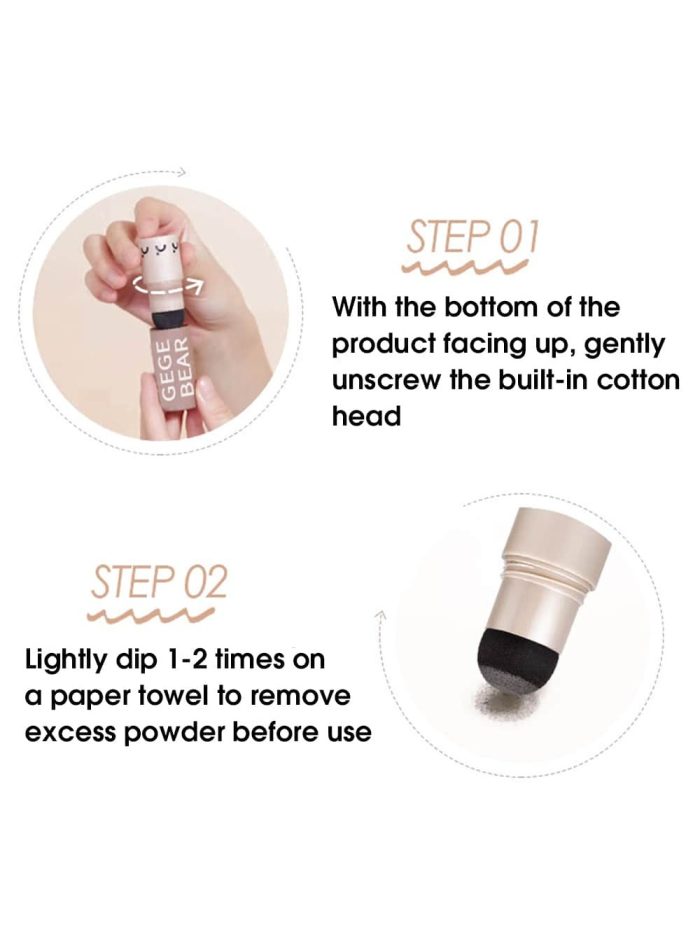 1Pc Thick And Fluffy Hairline Powder For Waterproof And Sweatproof Black - Image 4