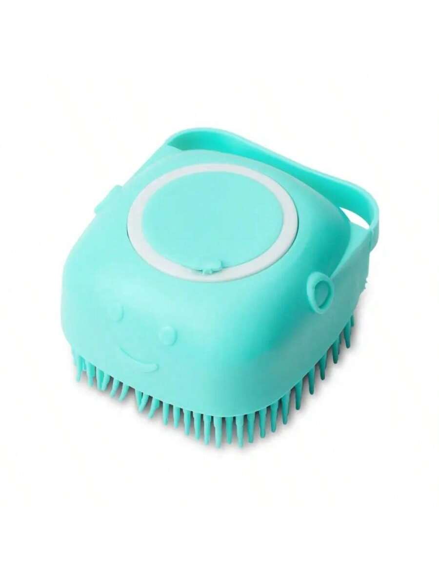 1pc Silicone Body Shower Wash Massage Brush With Shampoo Soap Gel Dispenser - Image 4