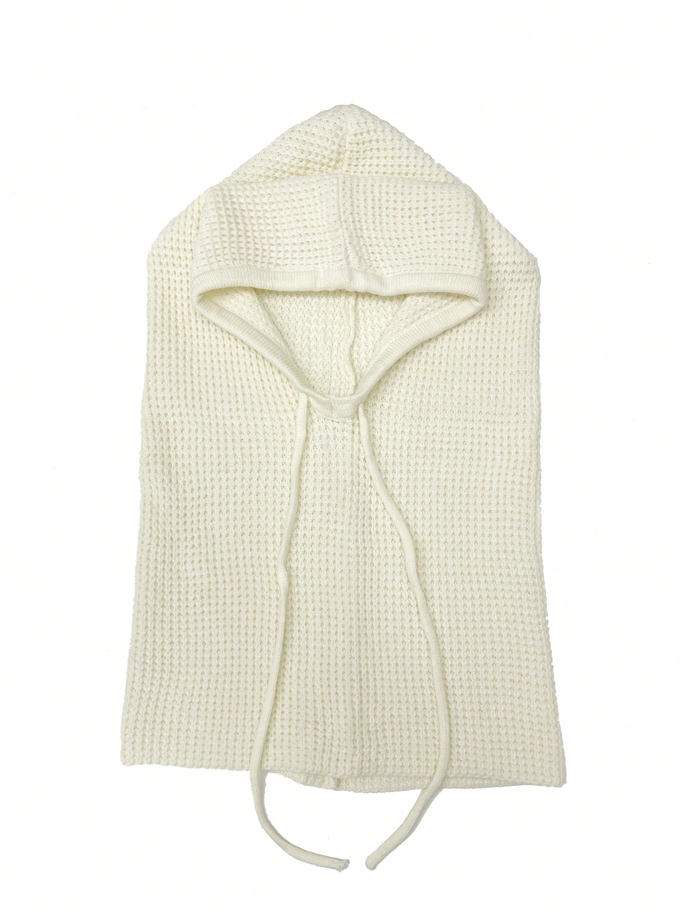 1pc Women's Winter Warm Scarf & Knitted Hat Set With Earflaps White - Image 7