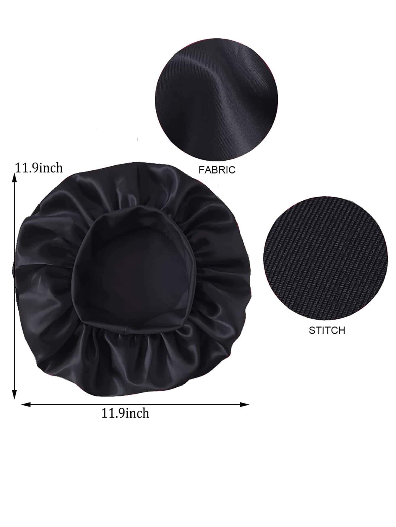 2Pcs Silk Bonnet for Sleeping, Satin Hair Bonnets, Soft Elastic Band Silk Sleep Cap, Silk Hair Wrap for Curly Hair - Image 4