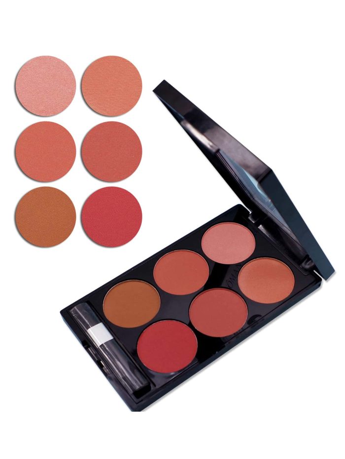 6-color Matte Blush Palette With Brush - Image 2