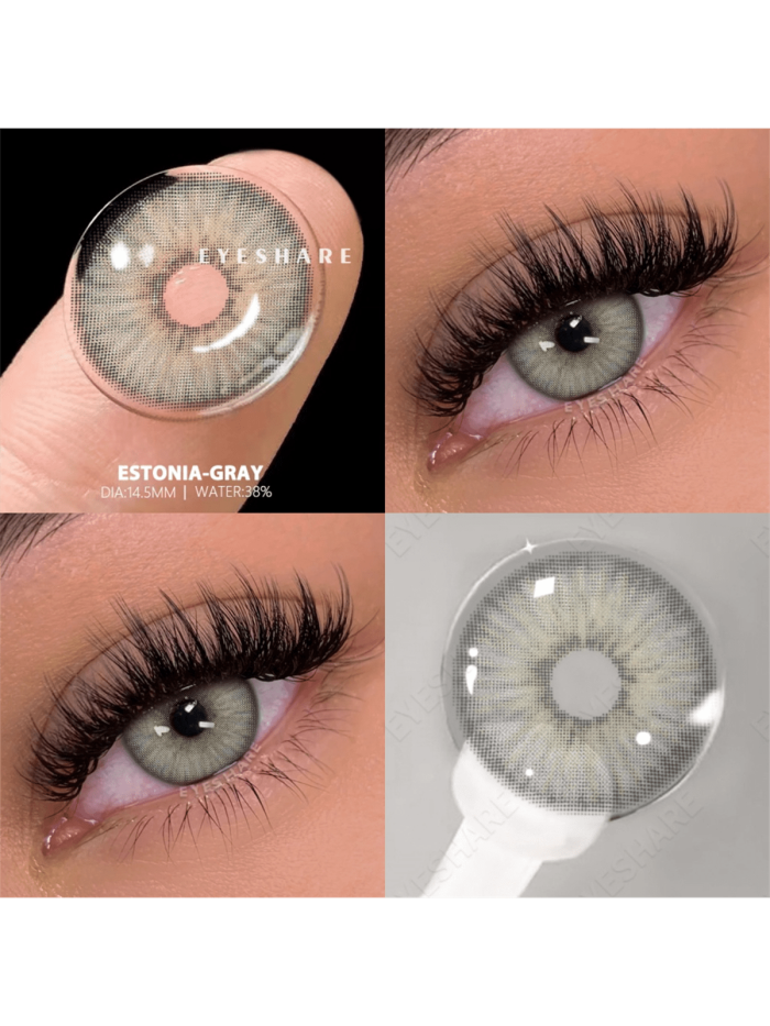 EYESHARE Colored Contact Lenses Natural Look Grey Lenses