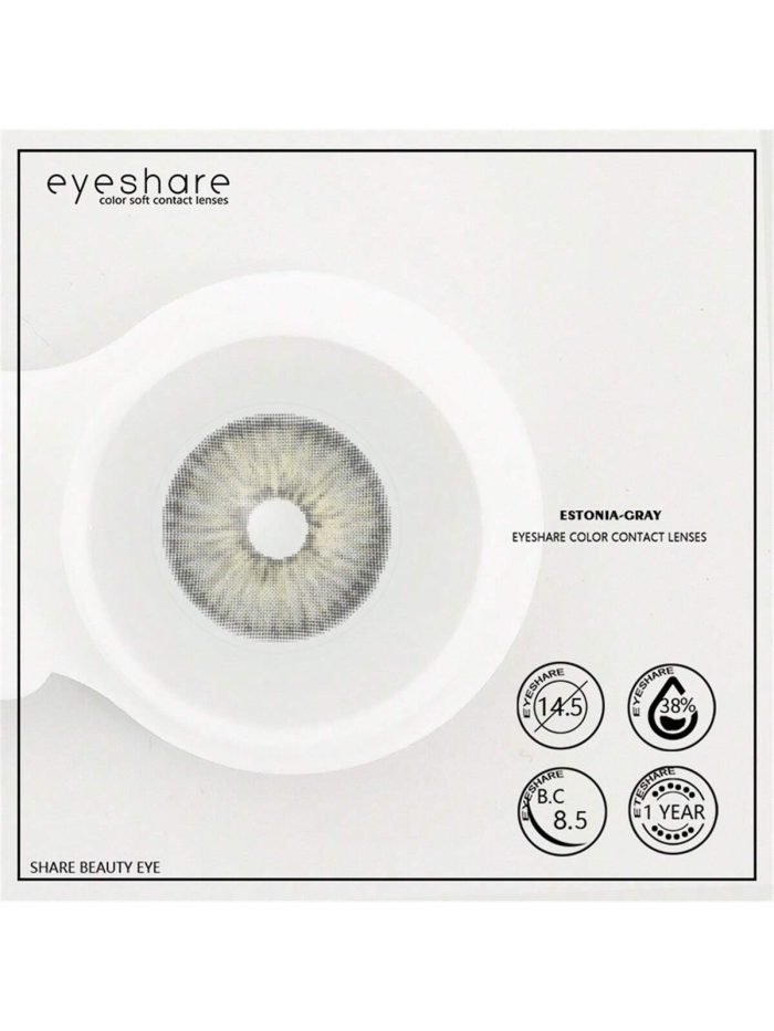 EYESHARE Colored Contact Lenses Natural Look Grey Lenses - Image 3