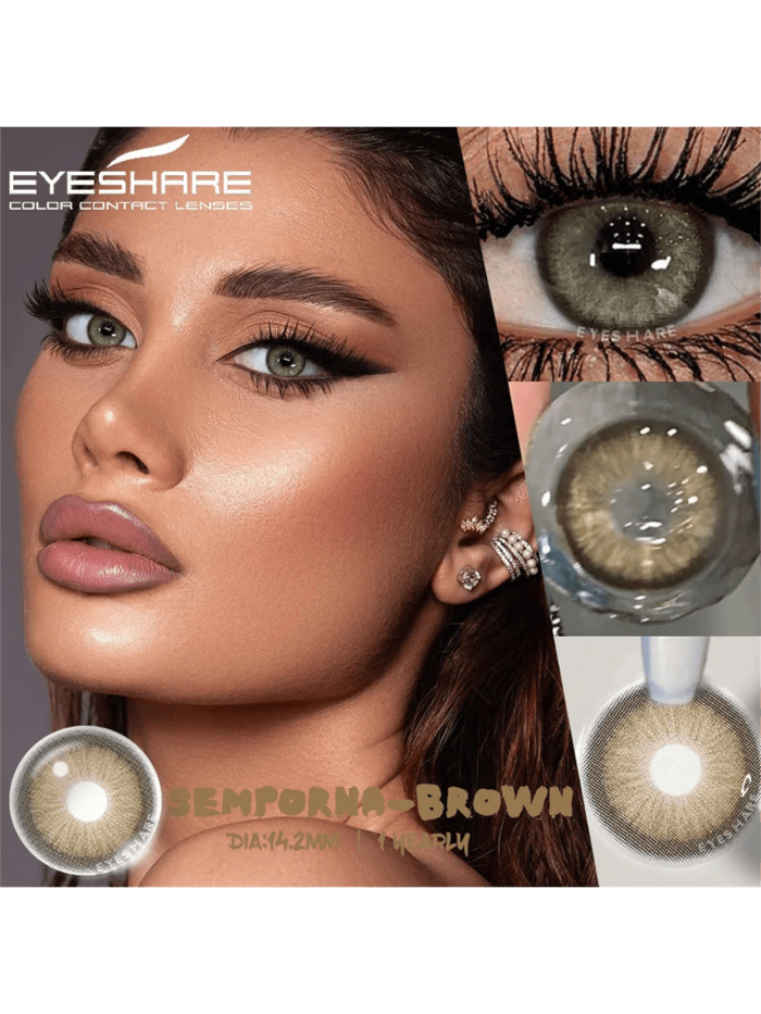 EYESHARE Natural Colored Contact Lenses for Eyes 2pcs New Contact Lenses Brown Lenses Fashion Colored Lens Eye Color