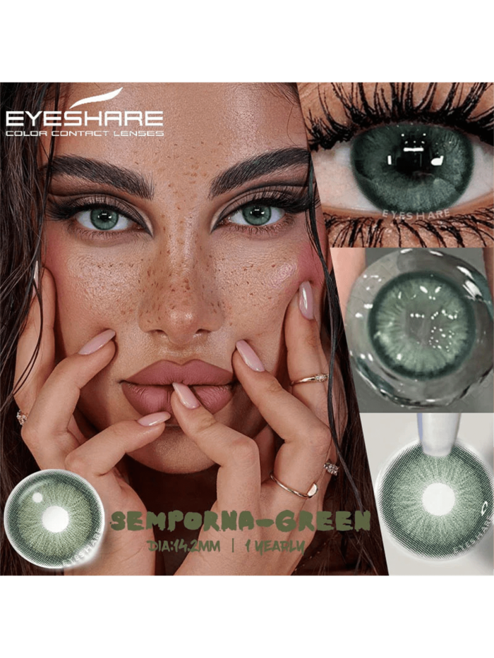 EYESHARE Natural Colored Contact Lenses for Eyes 2pcs New Contact Lenses Green Lenses Fashion Colored Lens Eye Color