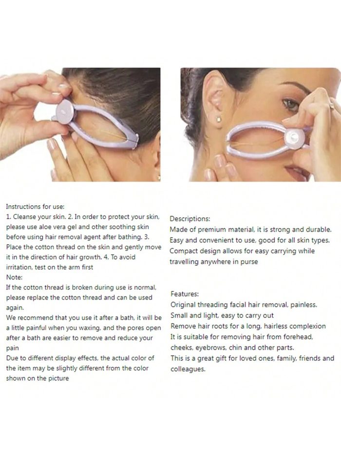 Facial Hair Removal Tool, Manual Spring Facial Hair Remover, Face Hair Epilator Removal Extractor Tool - Image 2