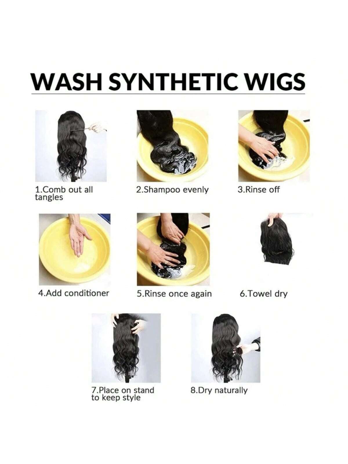 Hair Toupee Clip in Hair Pieces With Bangs Silk Base Top Toppers Fringe for Loss Thinning Hair Replacement Extentions for Straight Hair (Natural Black 1b#) - Image 8