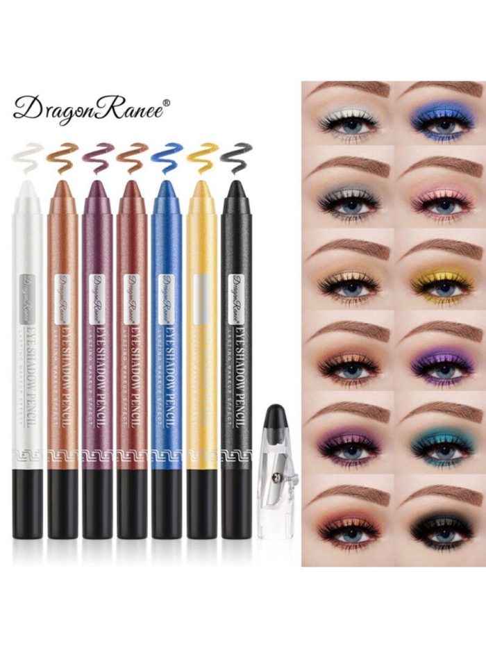 Highly Pigmented Eyeshadow Stick, 1Pc Long-Wearing Shimmer Eye Shadow Pen Pearl Lying Silkworm Pen Eye Makeup Blue - Image 2