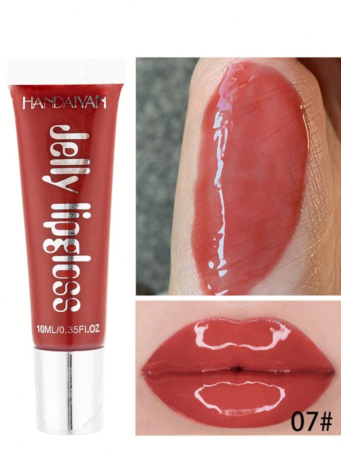 1Pc Glossy Moisturizing Long-Lasting Lip Gloss Highly Pigmented Lip Glaze 07 Primrose