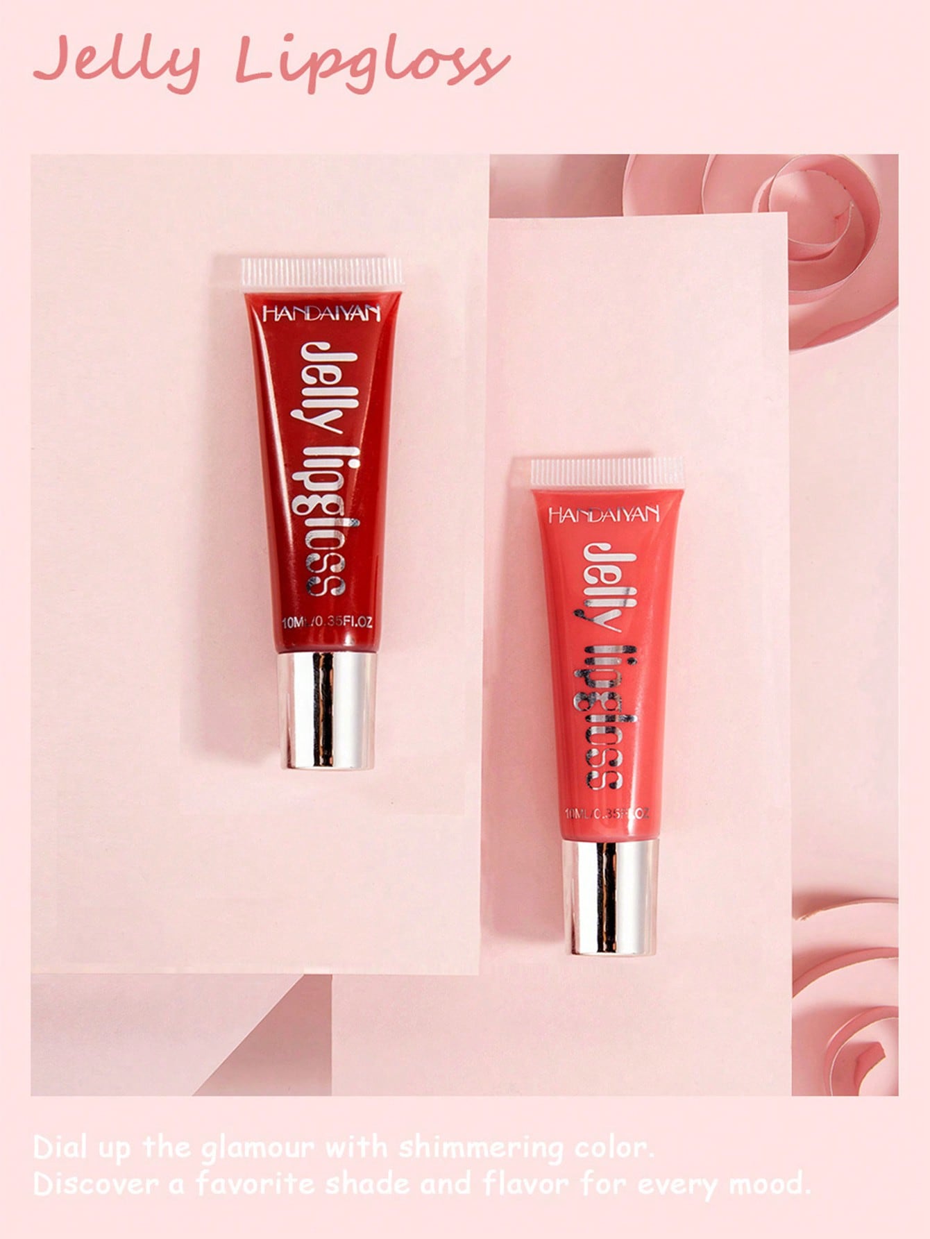 1Pc Glossy Moisturizing Long-Lasting Lip Gloss Highly Pigmented Lip Glaze 07 Primrose - Image 3