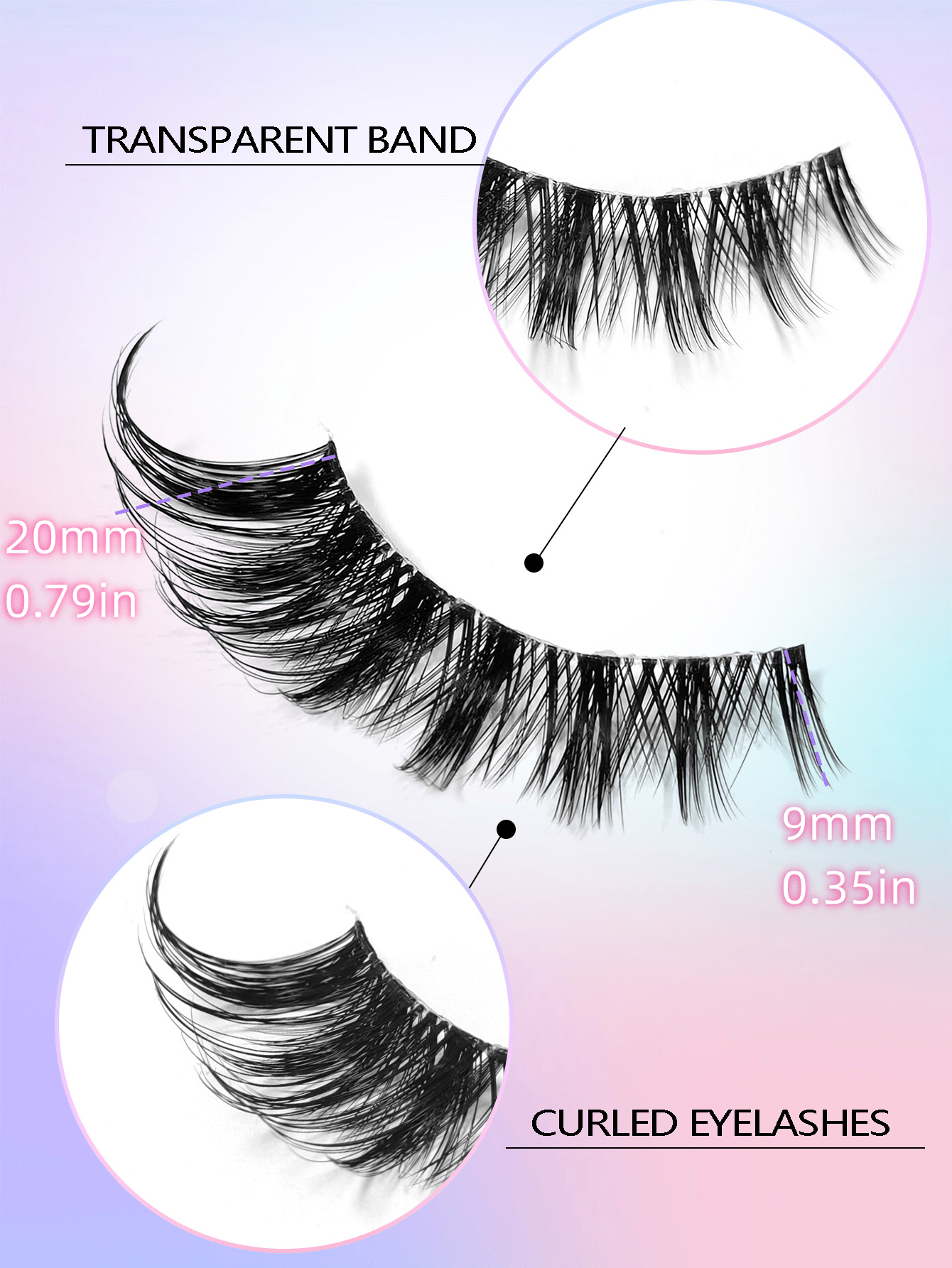 New Cat Eye Eyelashes 5 Pairs Manga Lashes Wispy Natural Eyelash Extension Makeup - Image 4
