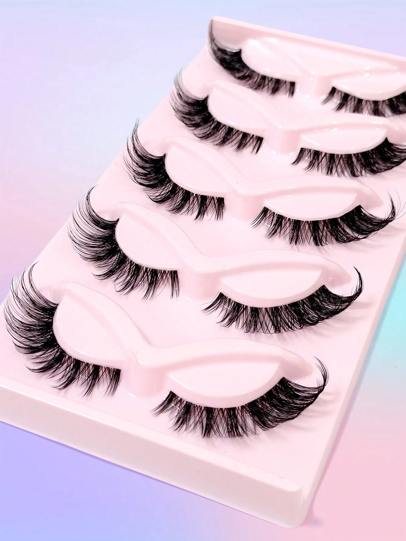 New Cat Eye Eyelashes 5 Pairs Manga Lashes Wispy Natural Eyelash Extension Makeup - Image 5