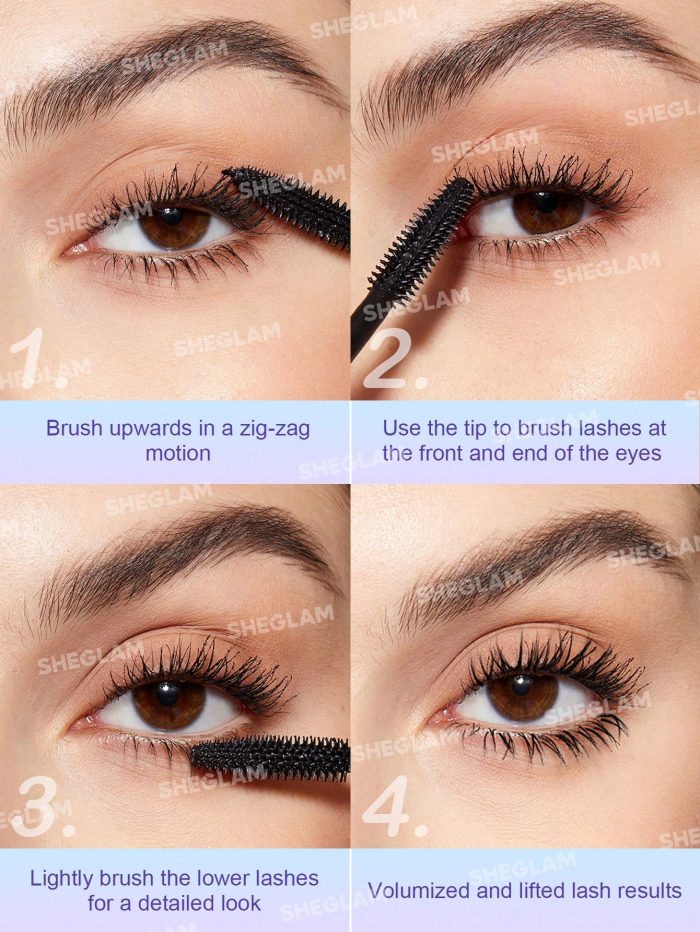 SHEGLAM Flutter Wink Volumizing Mascara Volumizing Lengthening Long-Lasting No Smudge Thick Lengthening Volume Big Eyes Mascara - Image 6