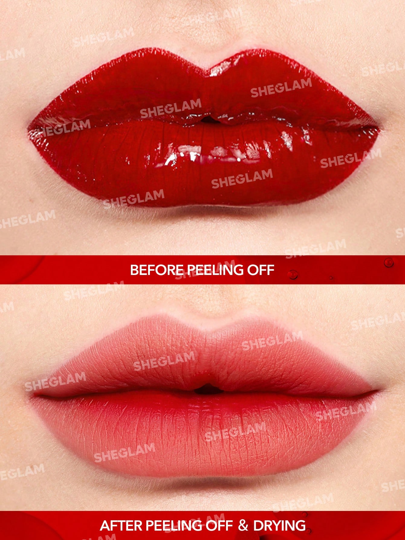 SHEGLAM Peel Talk Lip Tint-Samesies Long-Lasting Waterproof Liquid Lipstick Peel Off Lip Stain High Pigment Tattoo Tint - Image 2