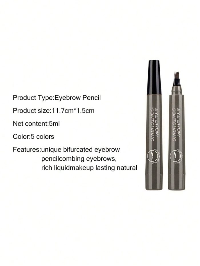 Waterproof Liquid Eyebrow Pen, Long-lasting Smudge Proof Eye Brow 803 Gray Brown - Image 2