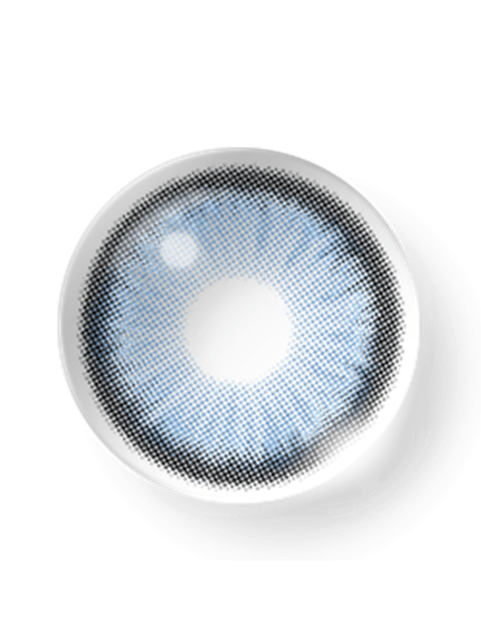 1 Pair Of Blue Enlarging Contact Lenses With Large Diameter, Hema Material, Suitable For Dates Or Daily Wear, Blue Color - Image 4