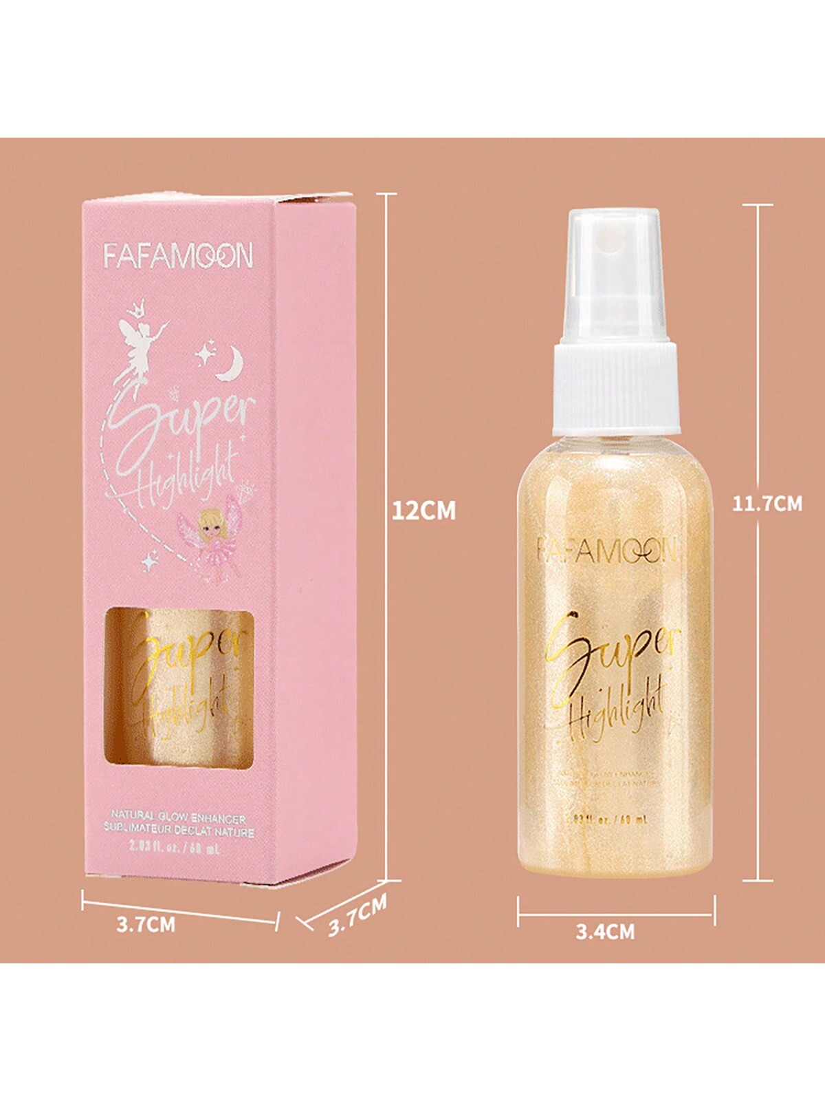 1pc Body Highlight Spray Fine Glitter Color Quicksand Color Pink Body Painting Polarized Stage Makeup - Image 5