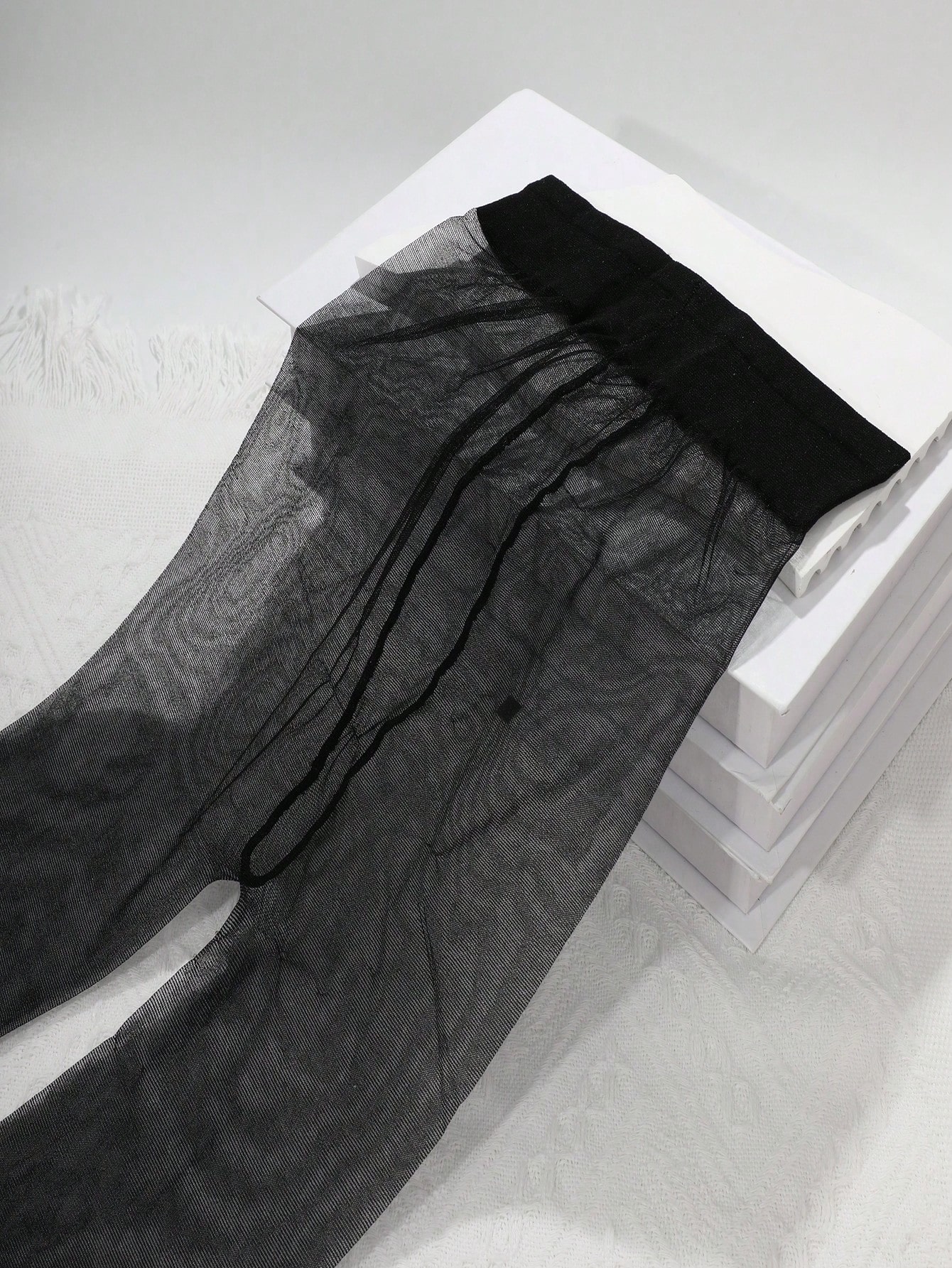 1pc Women'S Sexy Ultra-Thin T Crotch Toe Transparent Stockings, Anti-Hook Silk Black Pantyhose For Daily Wear - Image 4