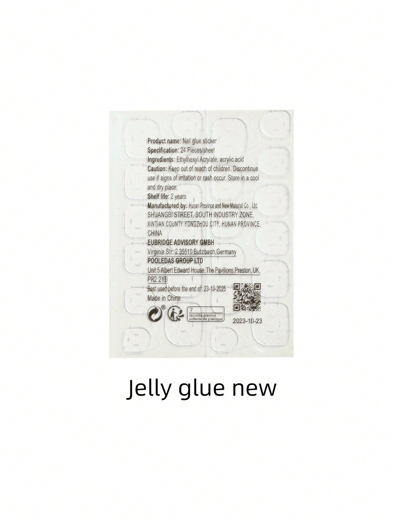 24pcs Long Almond Cat Eye Full Cover Fake Nail & 1sheet Tape & 1pc Nail File Grey - Image 3