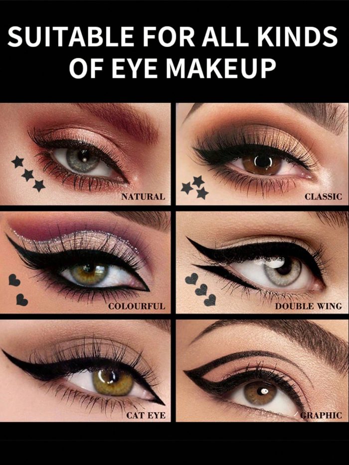 2 In 1 Eyeliner Pen, Smudge-Proof Long-Lasting Love Section Seal Eyeliner Eyeliner Makeup Product - Image 2