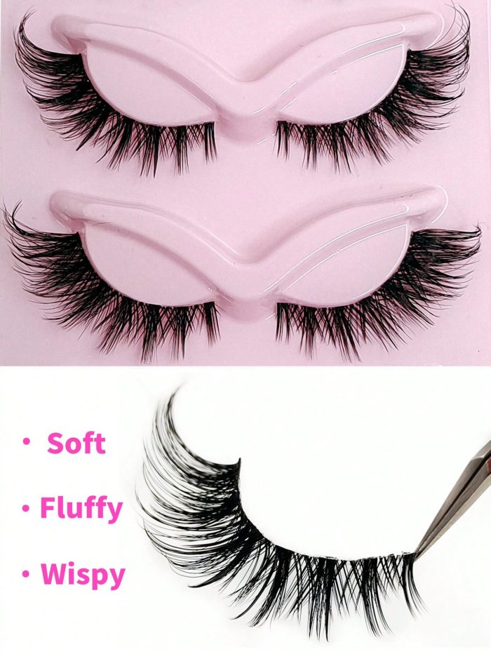 5 Pairs Cat Eye Eyelashes Transparent Band Natural Fluffy False Lashes Fox Eye Eyelashes - Image 5