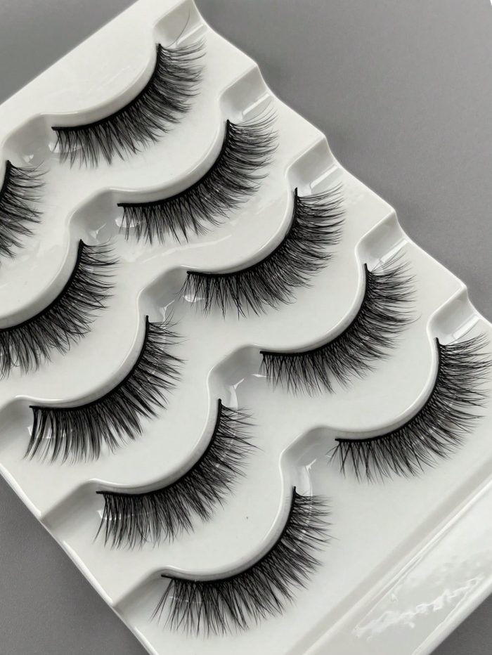 5pairs 12MM Cat Eye False Eyelashes - Image 4