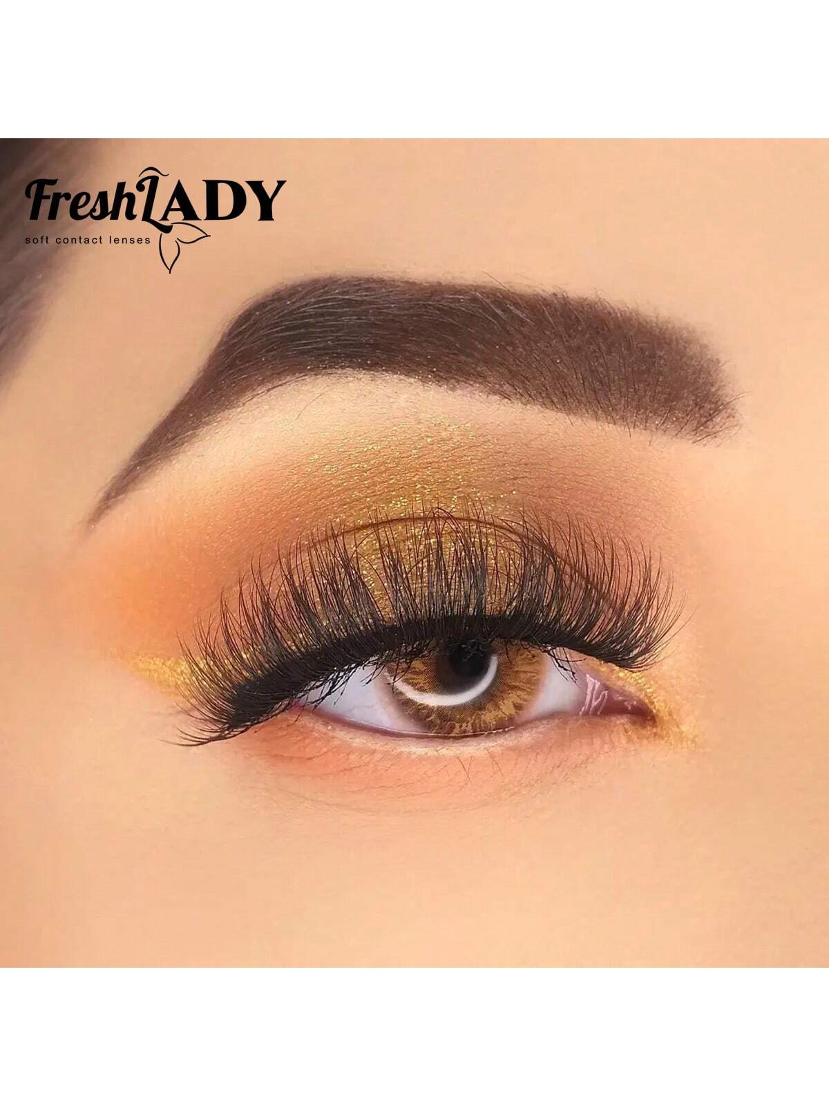 Freshlady Eyes Feel Rococo Adoration Colored Contact Lenses 1 Year Disposable Brown - Image 2