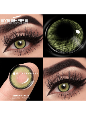 Green Eye Enlargement Contact Lenses 1 Pack Hema Natural Annual Disposable Large Diameter Color Contact Lenses Suitable For Dating Or Daily Wear