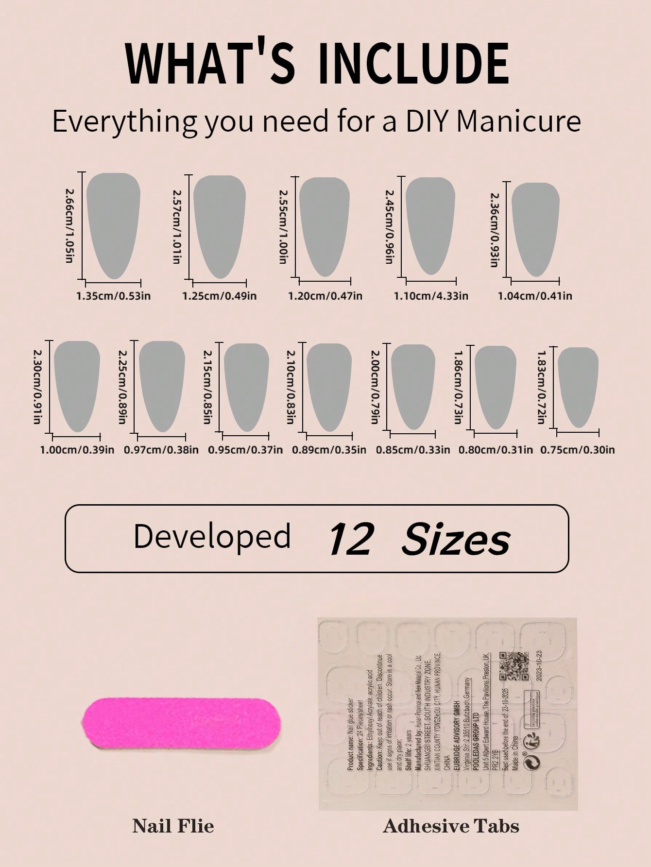 Instantly Upgrade Your Look with 24pcs Long Almond Pink Cat Eye Glitter Fake Nail & 1sheet Tape & 1pc Nail File Pink - Image 4