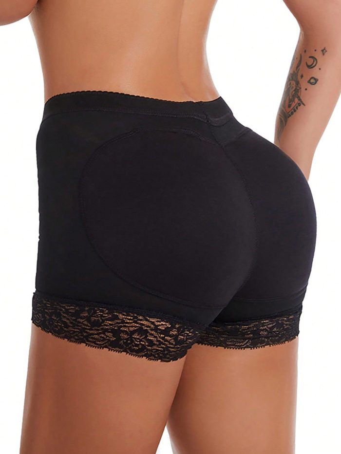 Lace Trim Butt Padded Shapewear Shorts