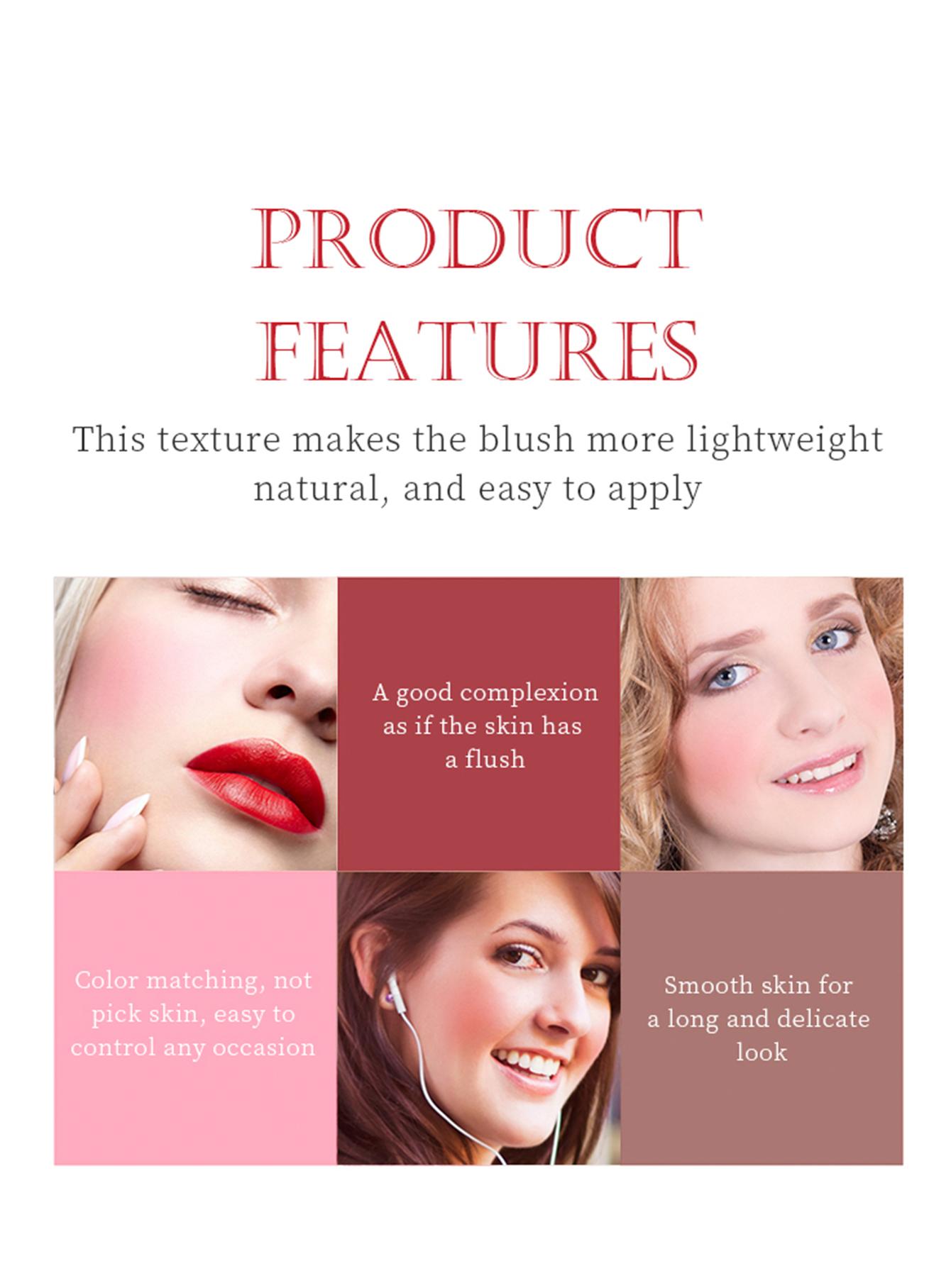 Liquid Blush,1Pc Highly Pigmented Liquid Blush Long-Wearing Brightening Blush 06 Dusk - Image 4