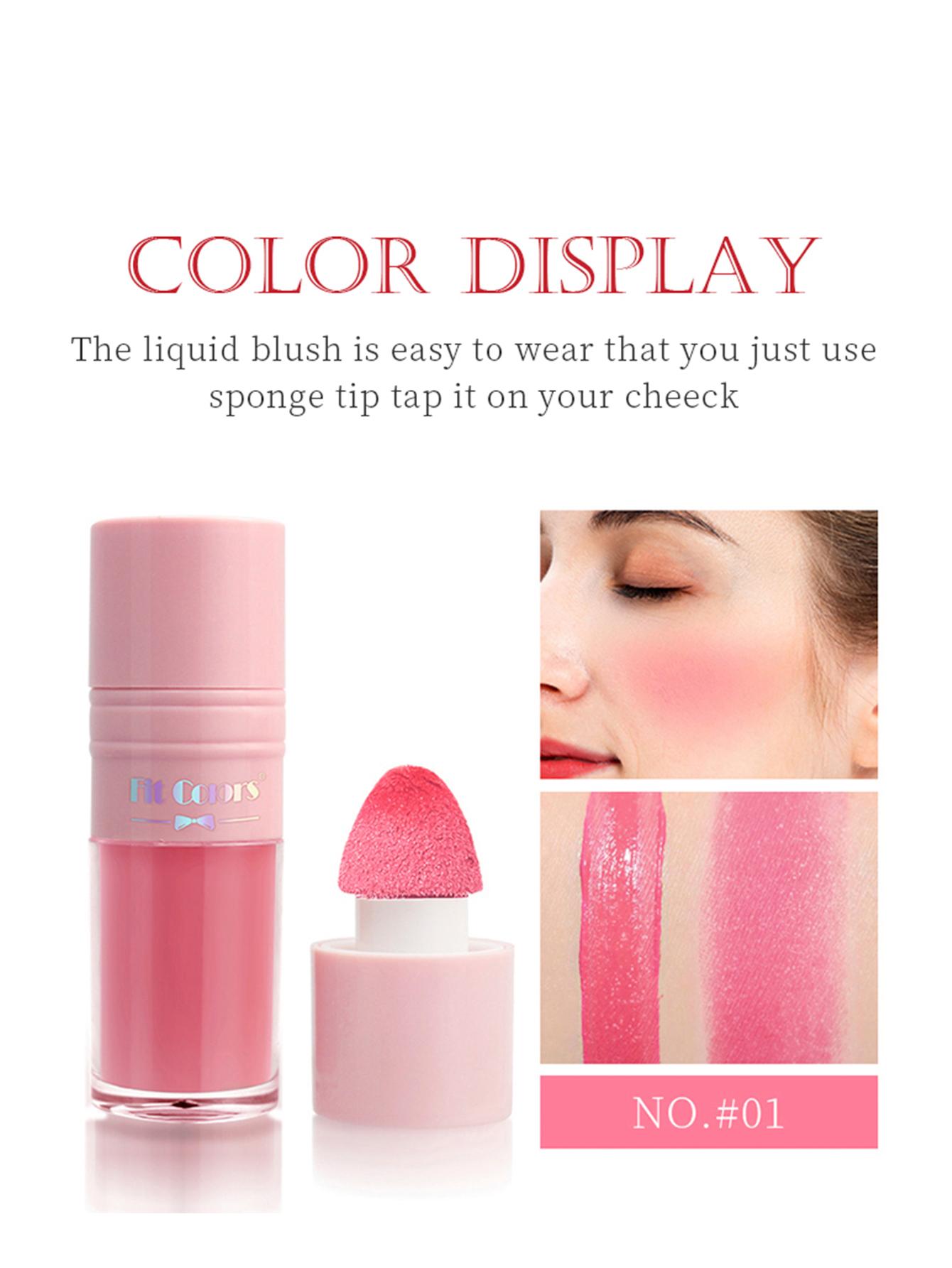 Liquid Blush,1Pc Highly Pigmented Liquid Blush Long-Wearing Brightening Blush 06 Dusk - Image 6