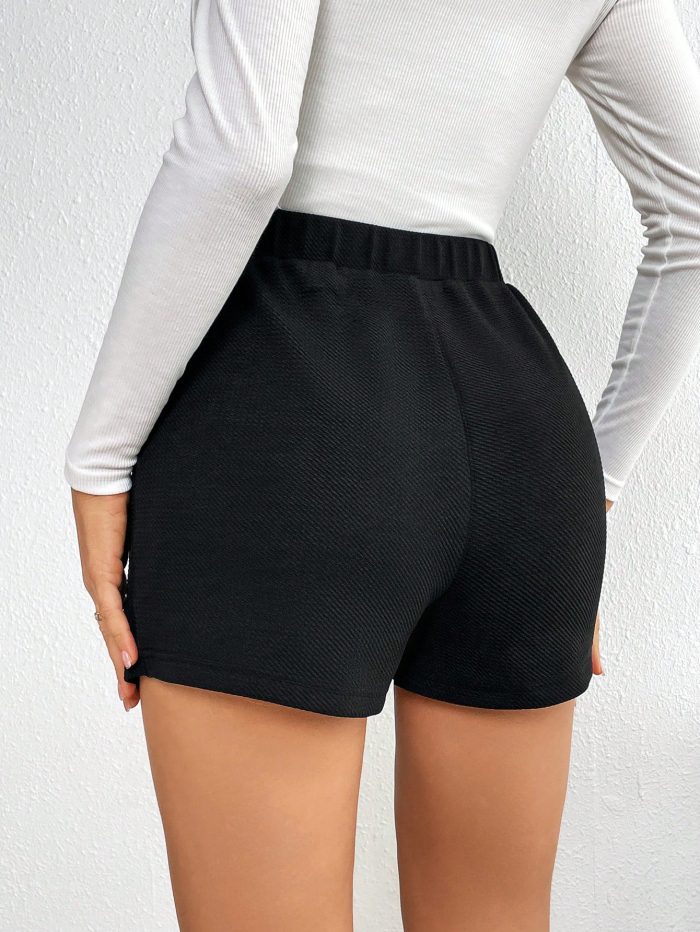 SHEIN Privé Fringe Trim Asymmetrical Hem Skort - Image 3
