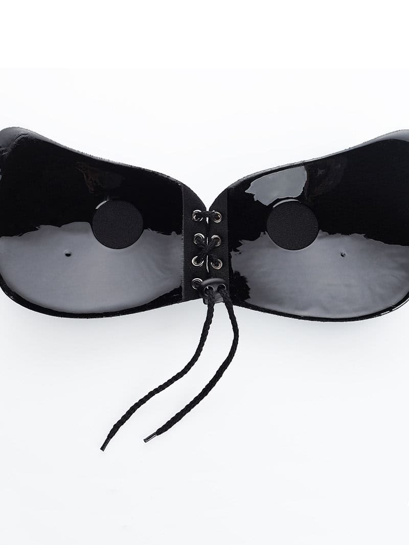 Seamless Lace Up Push Up Self Adhesive Bra - Image 2