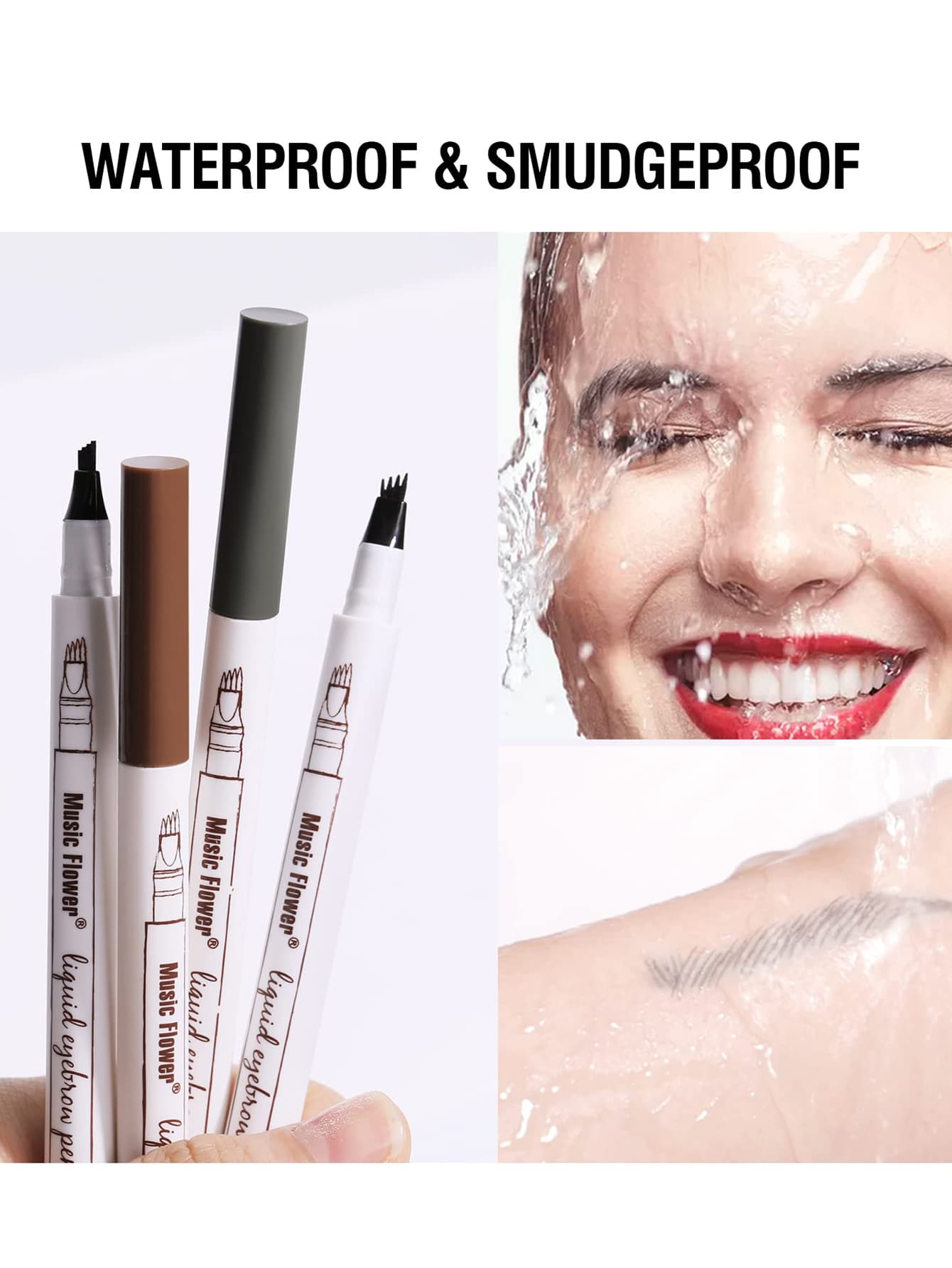 1pc Long-Wearing Waterproof Eyebrow Pen - 01 Chestnut - Image 3