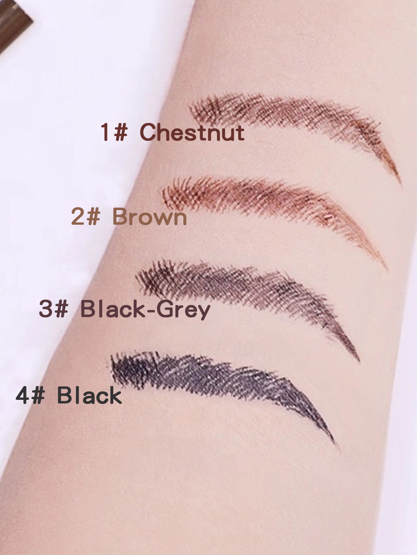 1pc Long-Wearing Waterproof Eyebrow Pen - 01 Chestnut - Image 4