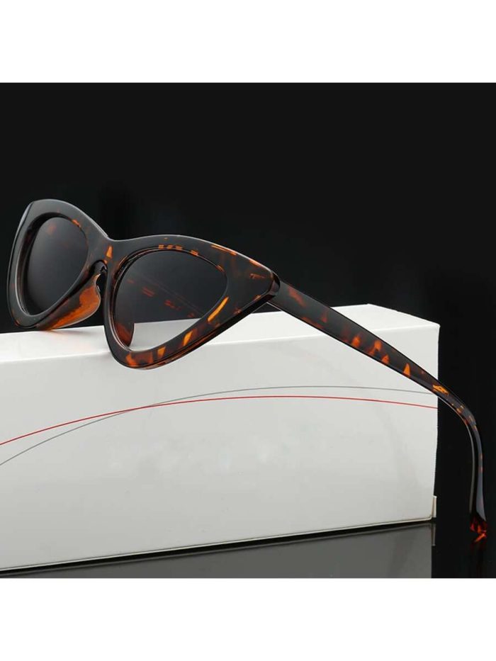 1PC Women's Small Frame Cat Eye Sunglasses Fashion Retro Street Photo Sunglasses New Triangle Beach Sunglasses - Image 2