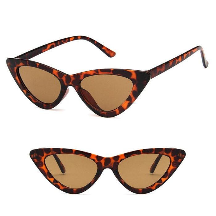 1PC Women's Small Frame Cat Eye Sunglasses Fashion Retro Street Photo Sunglasses New Triangle Beach Sunglasses - Image 4