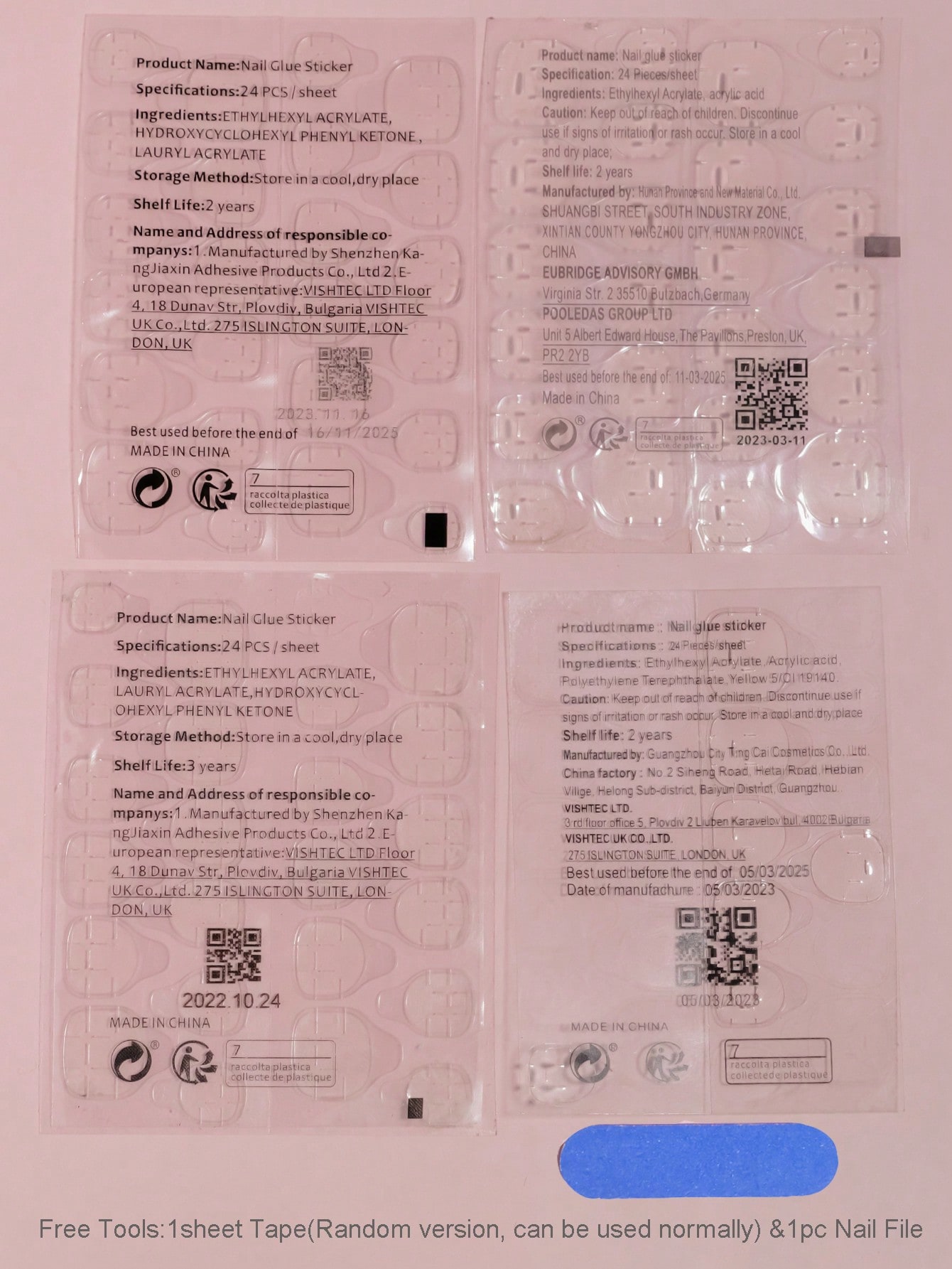 24pcs Magic Pink Chrome Shiny Medium Almond Press on Nails Holographic Nail Dust Ice Neon Mermaid Mirror Glitter Pearl Aurora Artificial Nails &1sheet Tape&1pc Nail File - Image 5