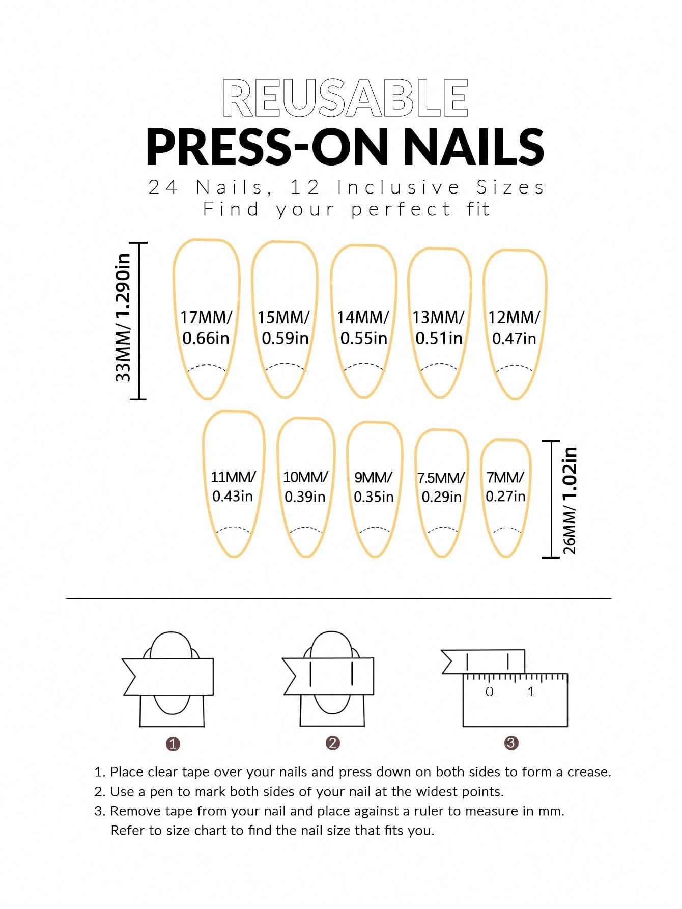 24pcs/set Reusable Almond Shaped Deep Brown Leopard Print False Nails, Suitable For Daily Wear - Image 4