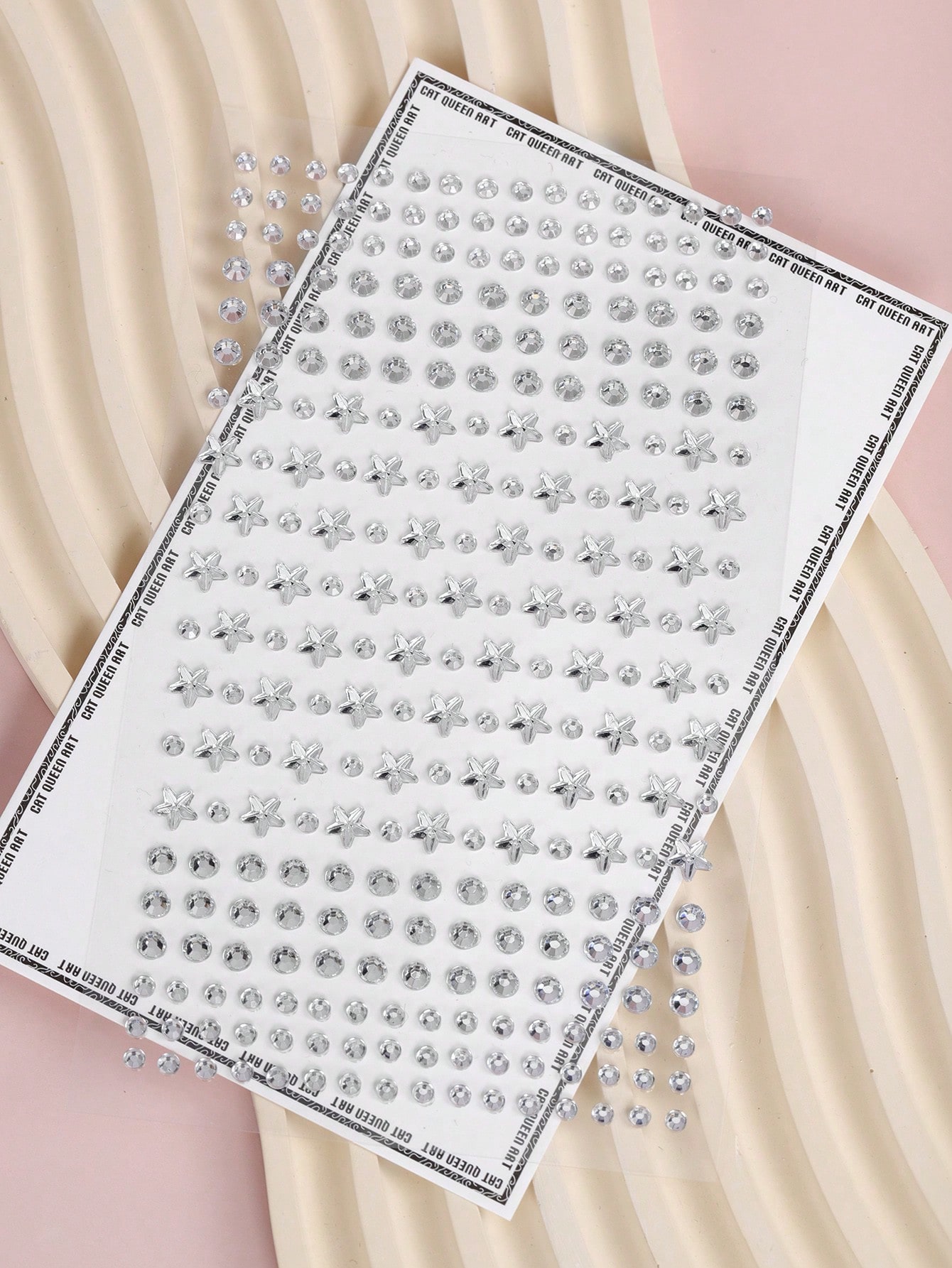 2pcs Pink Heart, Silver Star Shaped Under Eye Crystal Stickers, Diy Party Rave Festival Makeup Decoration - Image 3