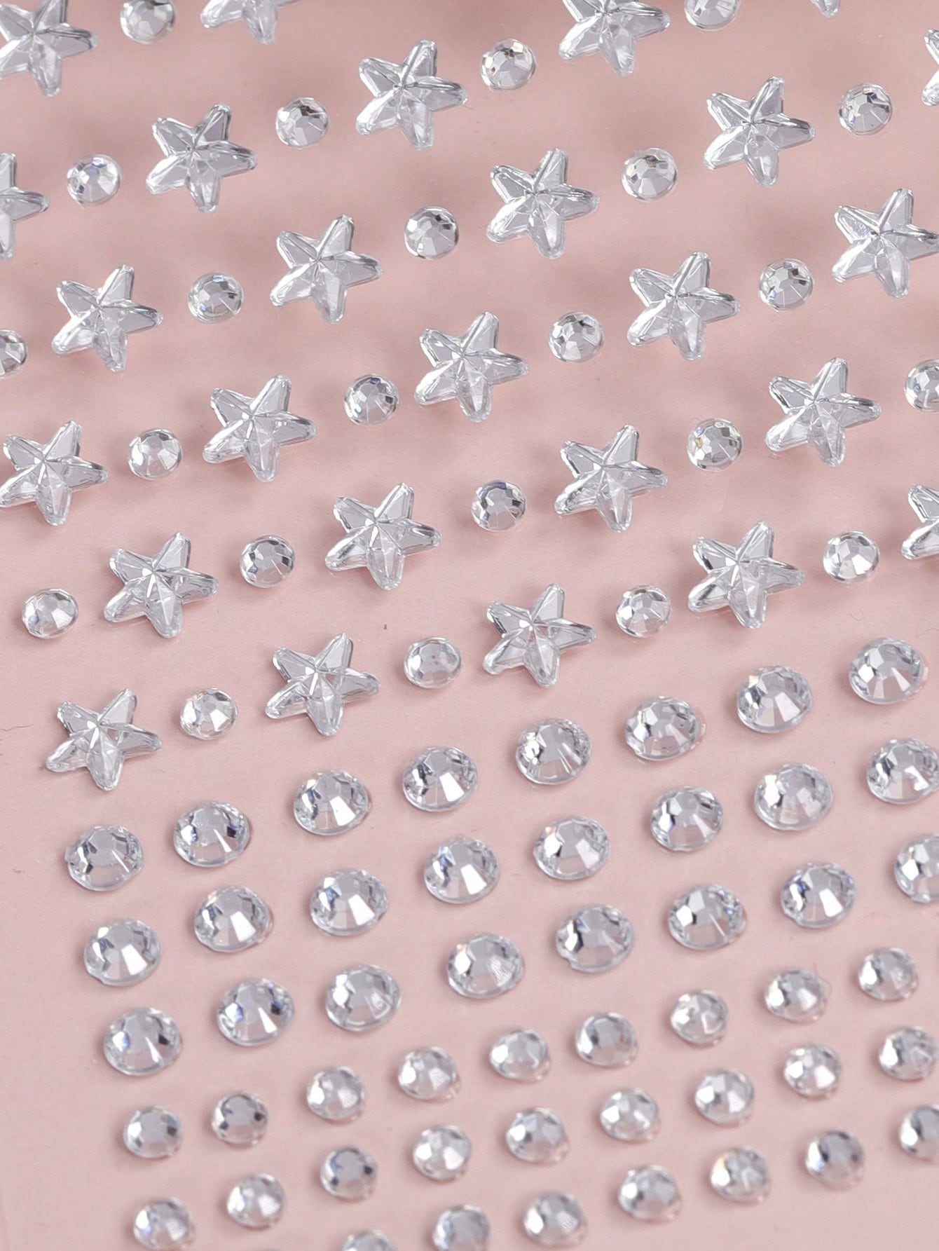 2pcs Pink Heart, Silver Star Shaped Under Eye Crystal Stickers, Diy Party Rave Festival Makeup Decoration - Image 5