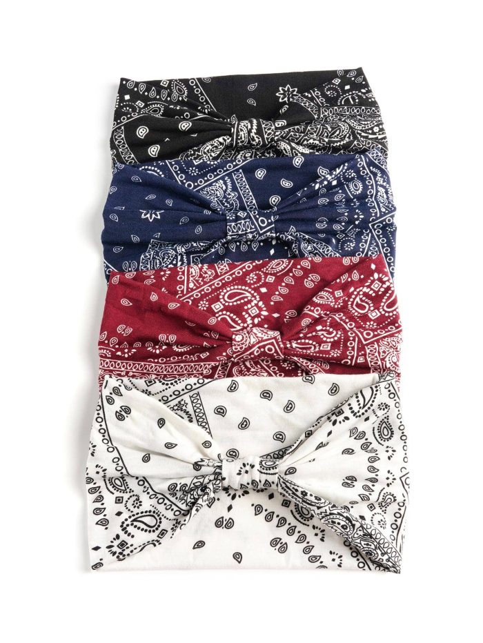 4pcs Women Paisley Pattern Fashion Hair Band For Daily Life - Image 2