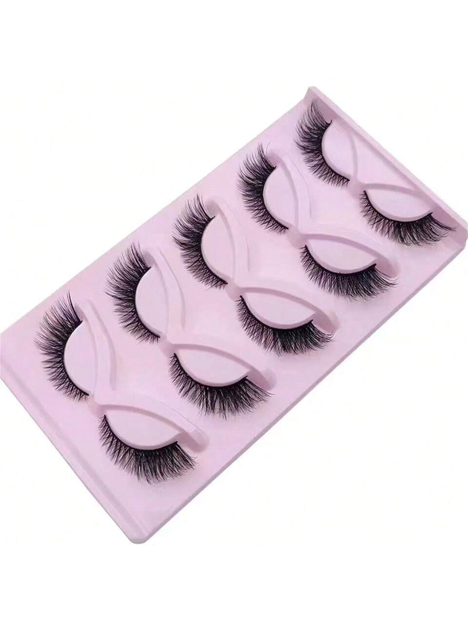 5 Pairs Cat Eyelashes Faux Mink Fox Eyelash Winged Fluffy Fake Lashes Natural Long Faux Cils Makeup - Image 3