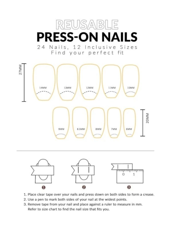 Get Glamorous With 24pcs Long Coffin 3D Bow Decor Glamorous Full Cover Fake Nail Kit - Image 5