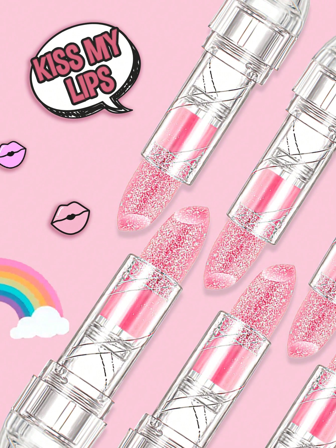 MissIyn MISSLYN SHIMMER COLOR CHANGING LIPSTICK, Temperature Changing Lipstick, Pearlescent Fine Flash, Non-Sticky Lip Gloss 10 Pink - Image 6