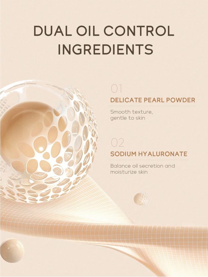 Moisturizing Liquid Foundation, 1Pc 30G Long-Wearing Waterproof Facial Makeup 102 Ivory - Image 4