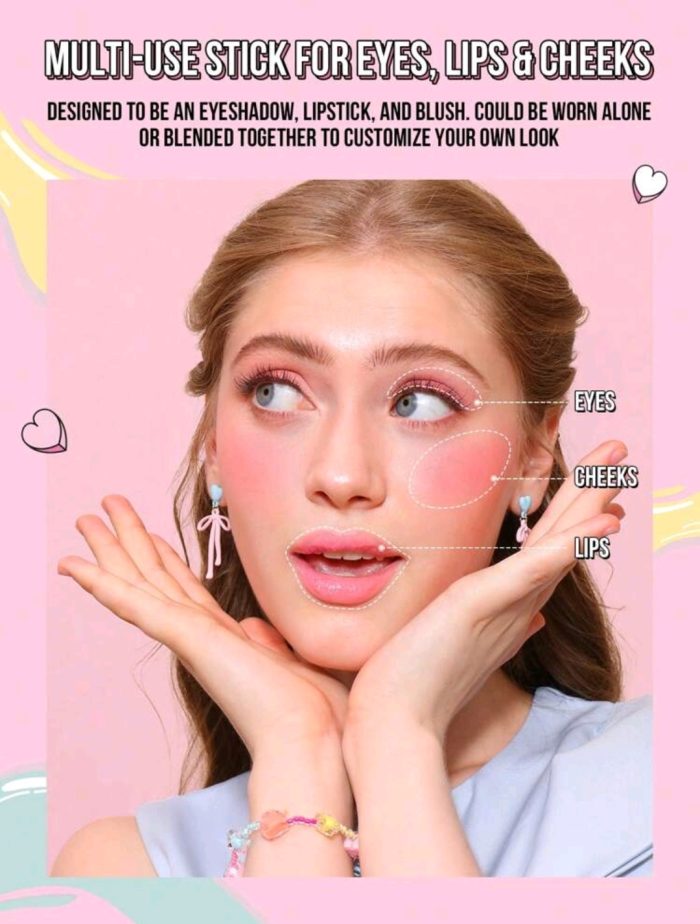 MissIyn You Glow Girl! Multi Stick, Cream Multi Stick, Richly Pigmented Infused With Formula With Shea Butter&Sunflower Seed Wax, Lightweight Formula, Refreshing Moisture Boost Blush Stick 03 - Image 4