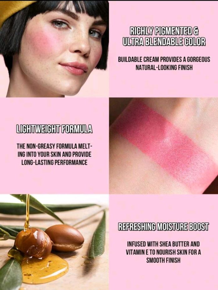 MissIyn You Glow Girl! Multi Stick, Cream Multi Stick, Richly Pigmented Infused With Formula With Shea Butter&Sunflower Seed Wax, Lightweight Formula, Refreshing Moisture Boost Blush Stick 03 - Image 6